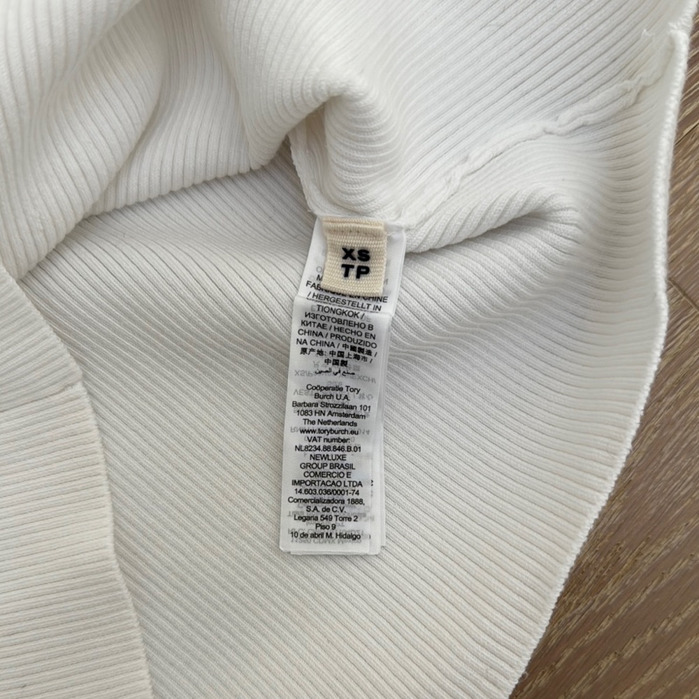 Tory Burch White Sleeveless Polo Tank Top - Picture 3 of 5